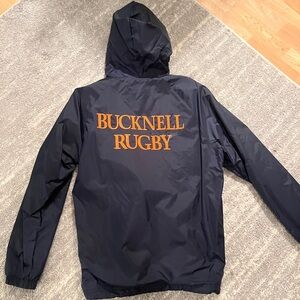 Bucknell Rugby Navy Windbreaker with Crest